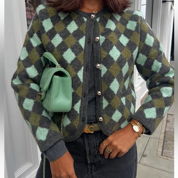 Cape Coat Knit Sweater Knit Jacquard Jacket Zara Zara Sweaters